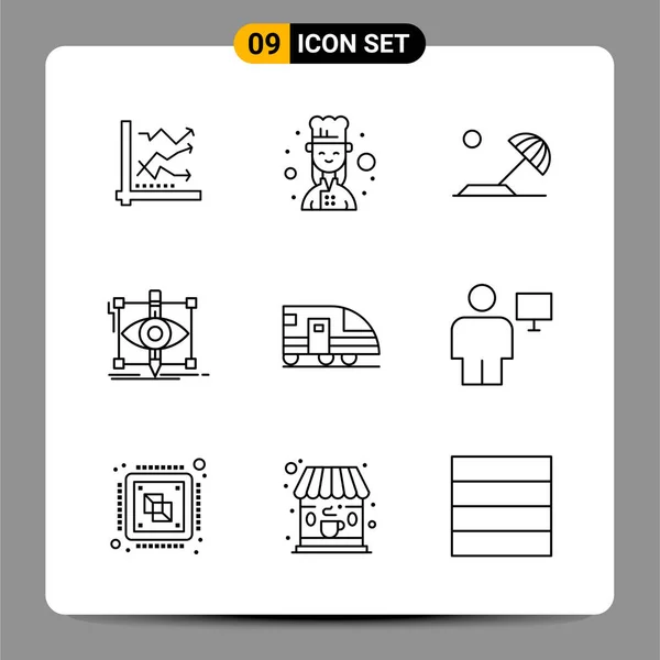 Conjunto Iconos Creativos Universales Simplemente Vector Ilustraciones Para Aplicaciones Web — Vector de stock