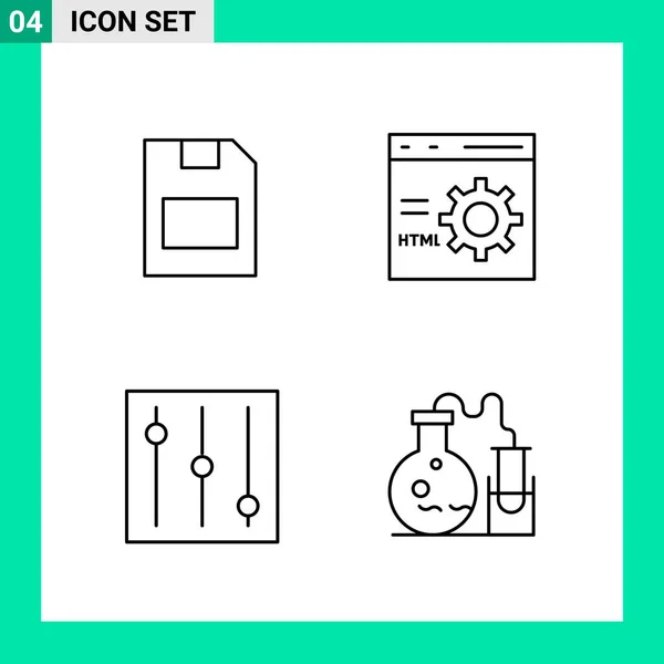 Set Universal Creative Icons Simply Vector Illustrations Web Mobile Apps — Stock Vector