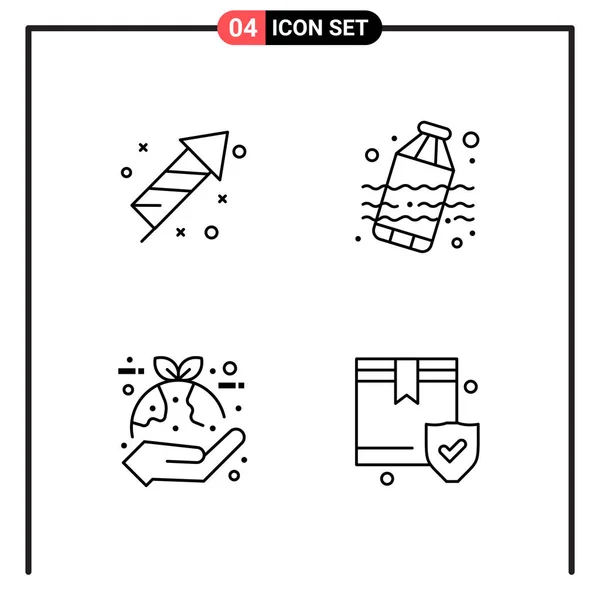 Conjunto Iconos Creativos Universales Simplemente Vector Ilustraciones Para Aplicaciones Web — Vector de stock