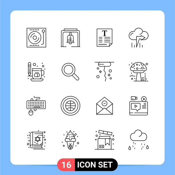 Conjunto Iconos Creativos Universales Simplemente Vector Ilustraciones Para Aplicaciones Web — Vector de stock