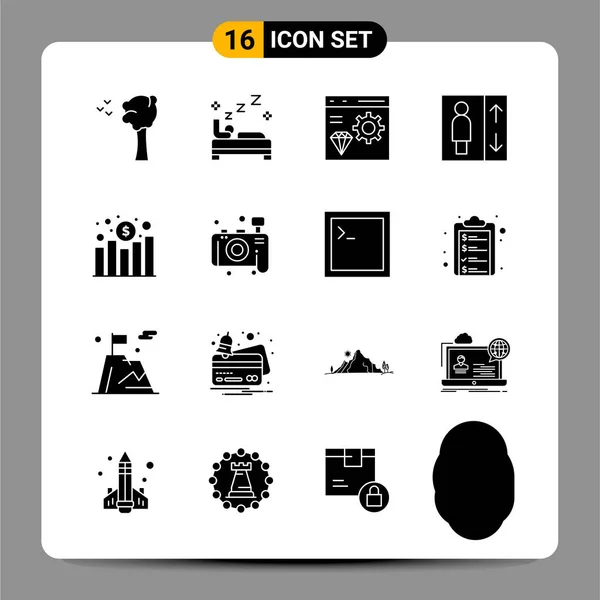 Conjunto Iconos Creativos Universales Simplemente Vector Ilustraciones Para Aplicaciones Web — Archivo Imágenes Vectoriales