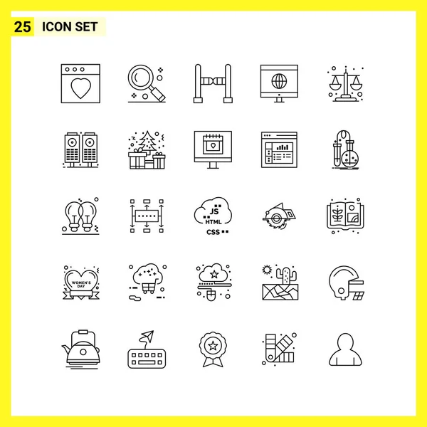 Set Universal Creative Icons Simply Vector Illustrations Web Mobile Apps — Stock Vector