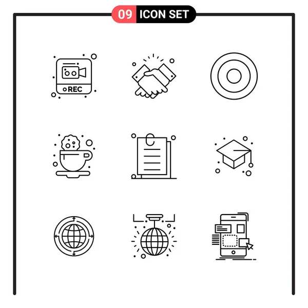 Conjunto Iconos Creativos Universales Simplemente Vector Ilustraciones Para Aplicaciones Web — Archivo Imágenes Vectoriales