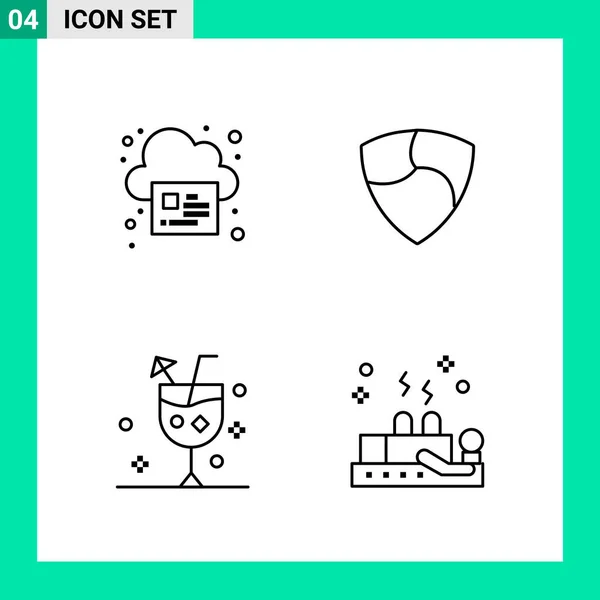 Set Universal Creative Icons Simply Vector Illustrations Web Mobile Apps — Stock Vector