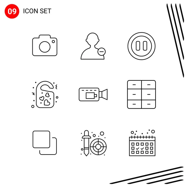 Conjunto Iconos Creativos Universales Simplemente Vector Ilustraciones Para Aplicaciones Web — Vector de stock