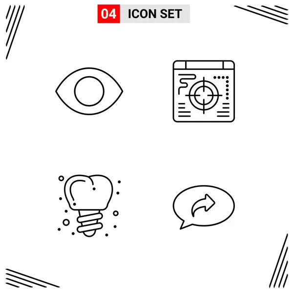 Set Universal Creative Icons Simply Vector Illustrations Web Mobile Apps — Stock Vector