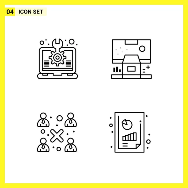 Set of 25 Universal Business Icons Vector — Stockový vektor