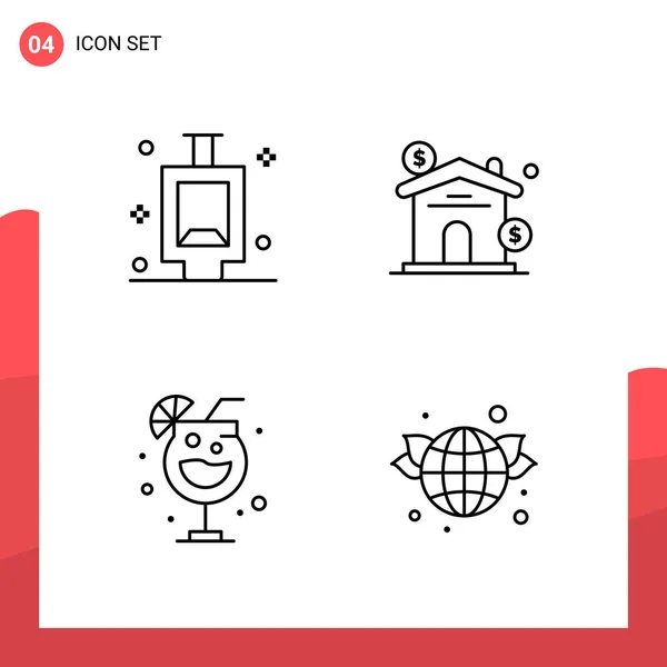 Conjunto Iconos Creativos Universales Simplemente Vector Ilustraciones Para Aplicaciones Web — Vector de stock