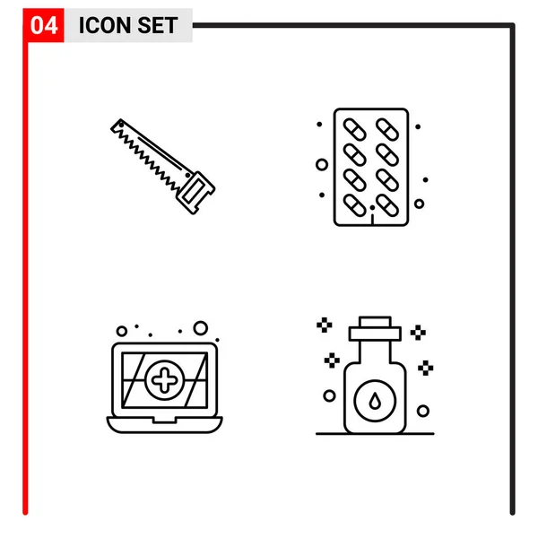 Ensemble Icônes Créatives Universelles Simplement Vectorielles Illustrations Pour Applications Projets — Image vectorielle