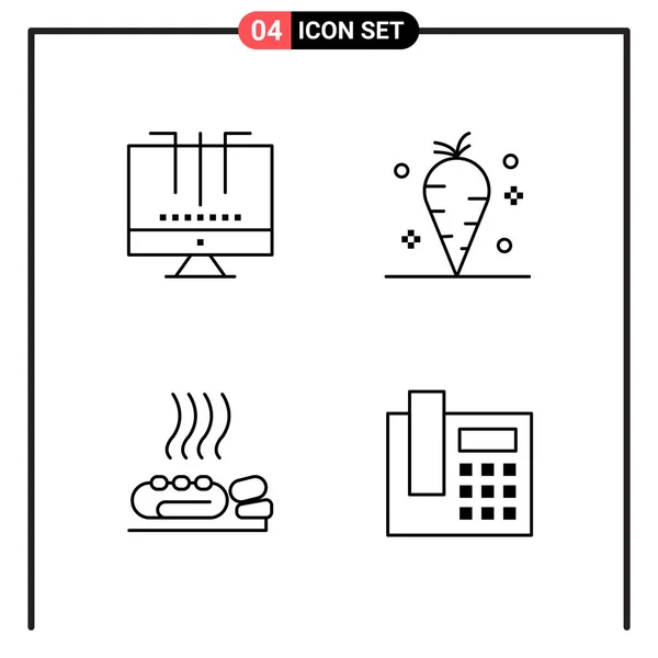 Set Universal Creative Icons Simply Vector Illustrations Web Mobile Apps — Stock Vector