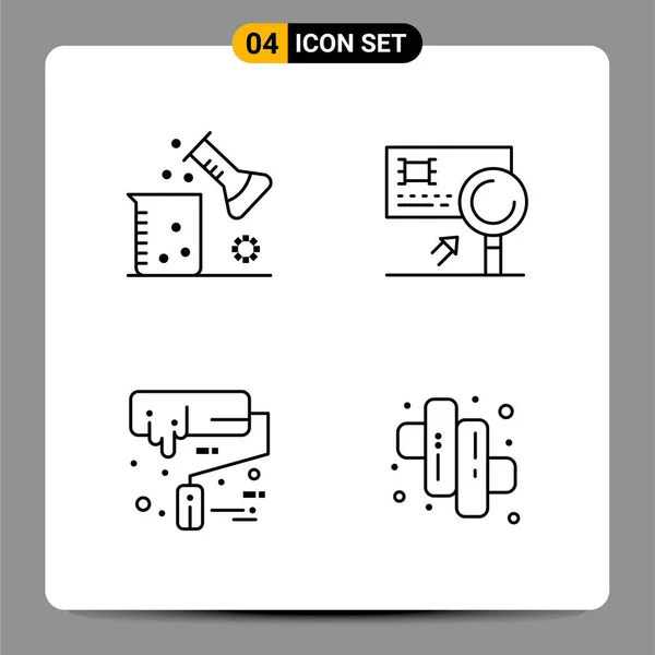 Conjunto Iconos Creativos Universales Simplemente Vector Ilustraciones Para Aplicaciones Web — Vector de stock