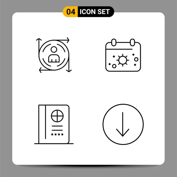 Set Universal Creative Icons Simply Vector Illustrations Web Mobile Apps — Stock Vector