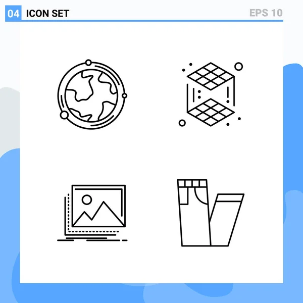 Set Universal Creative Icons Vector Illustration — Stock Vector