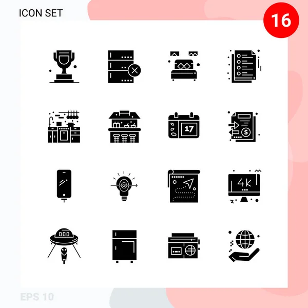 Set Dari Ikon Kreatif Universal Cukup Ilustrasi Vektor Untuk Aplikasi - Stok Vektor