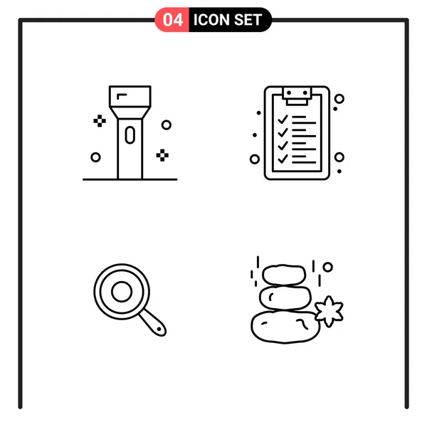 Conjunto Iconos Creativos Universales Simplemente Vector Ilustraciones Para Aplicaciones Web — Archivo Imágenes Vectoriales