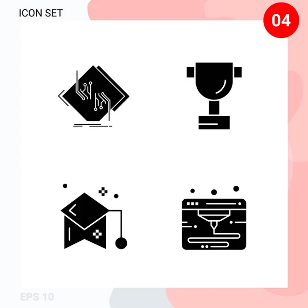 Conjunto Iconos Creativos Universales Ilustración Vectorial — Vector de stock