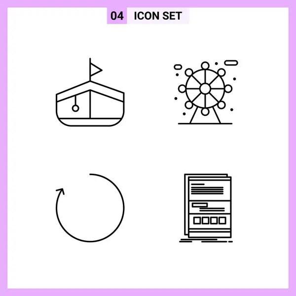 Sæt Universelle Kreative Ikoner Simpelthen Vektor Illustrationer Til Web Mobile – Stock-vektor