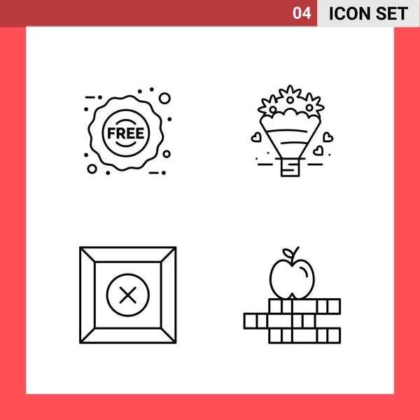 Conjunto Iconos Creativos Universales Simplemente Vector Ilustraciones Para Aplicaciones Web — Vector de stock