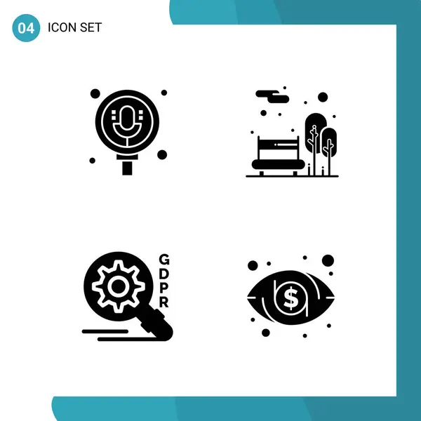 Conjunto Iconos Creativos Universales Simplemente Vector Ilustraciones Para Aplicaciones Web — Vector de stock