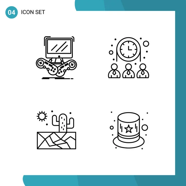 Conjunto Iconos Creativos Universales Simplemente Vector Ilustraciones Para Aplicaciones Web — Vector de stock