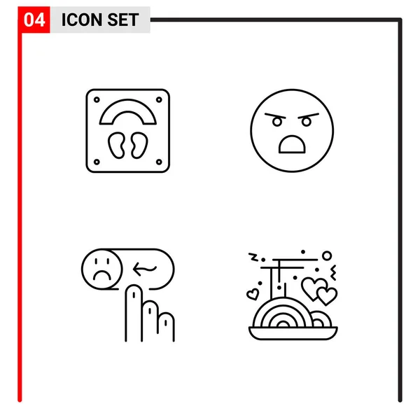 Set Universeller Kreativer Symbole Einfach Vektorillustrationen Für Web Und Mobile — Stockvektor