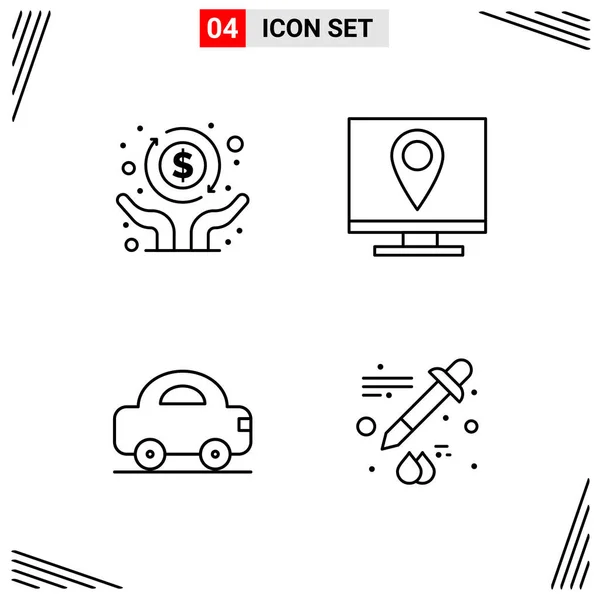 Set Universal Creative Icons Simply Vector Illustrations Web Mobile Apps — Stock Vector