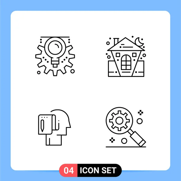 Set Dari Ikon Kreatif Universal Cukup Ilustrasi Vektor Untuk Aplikasi - Stok Vektor