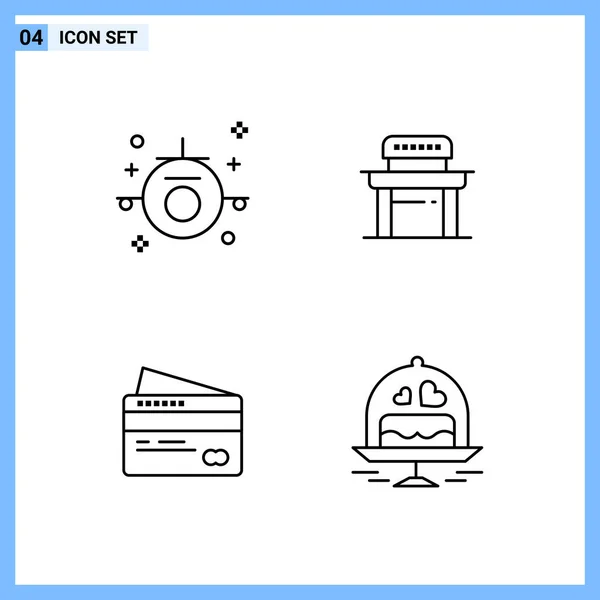 Conjunto Iconos Creativos Universales Simplemente Vector Ilustraciones Para Aplicaciones Web — Vector de stock