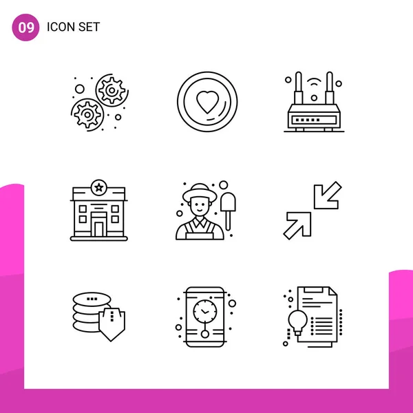 Set de 25 iconos de negocio universales Vector — Vector de stock