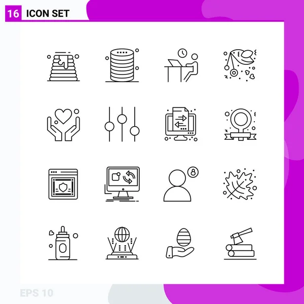 Conjunto Iconos Creativos Universales Simplemente Vector Ilustraciones Para Aplicaciones Web — Vector de stock