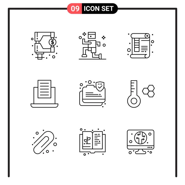 Conjunto Iconos Creativos Universales Simplemente Vector Ilustraciones Para Aplicaciones Web — Vector de stock