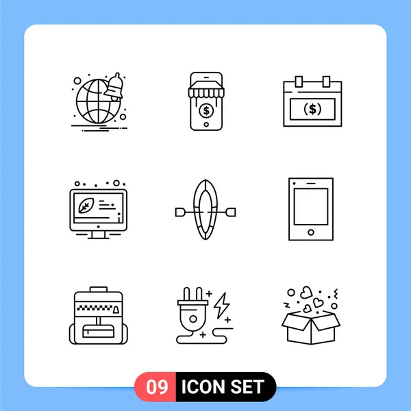 Conjunto Iconos Creativos Universales Simplemente Vector Ilustraciones Para Aplicaciones Web — Archivo Imágenes Vectoriales