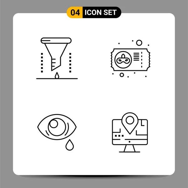 Conjunto Iconos Creativos Universales Simplemente Vector Ilustraciones Para Aplicaciones Web — Vector de stock