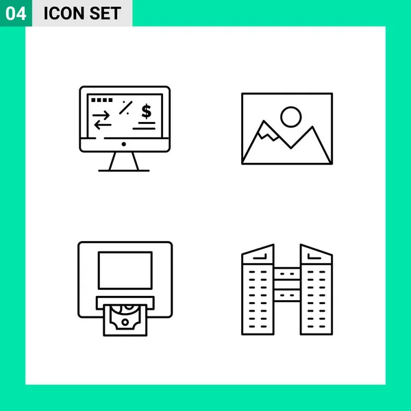 Conjunto Iconos Creativos Universales Simplemente Vector Ilustraciones Para Aplicaciones Web — Archivo Imágenes Vectoriales