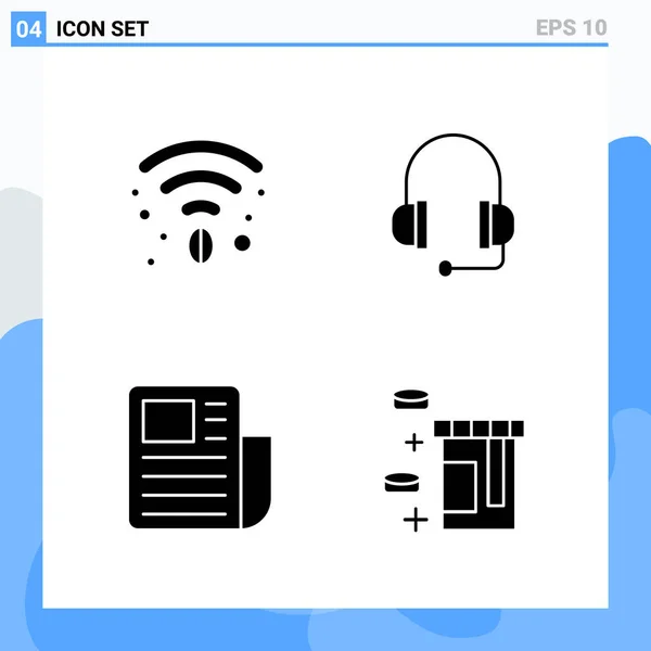 Conjunto Iconos Creativos Universales Ilustración Vectorial — Vector de stock