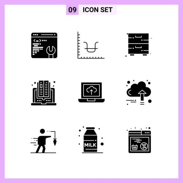 Conjunto Iconos Creativos Universales Simplemente Vector Ilustraciones Para Aplicaciones Web — Archivo Imágenes Vectoriales