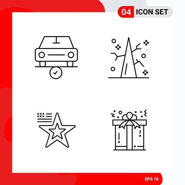 Conjunto Iconos Creativos Universales Simplemente Vector Ilustraciones Para Aplicaciones Web — Vector de stock