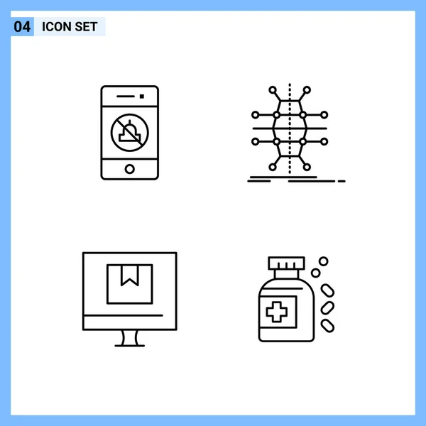 Set Universeller Kreativer Symbole Einfach Vektorillustrationen Für Web Und Mobile — Stockvektor