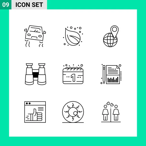 Conjunto Iconos Creativos Universales Simplemente Vector Ilustraciones Para Aplicaciones Web — Vector de stock