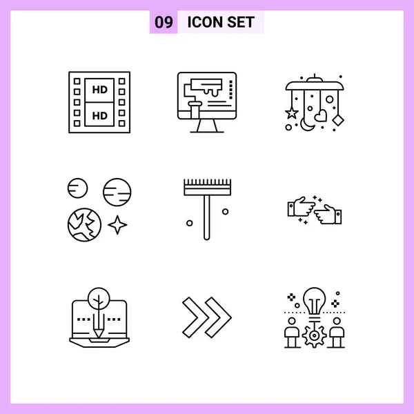 Set de 25 iconos de negocio universales Vector — Vector de stock