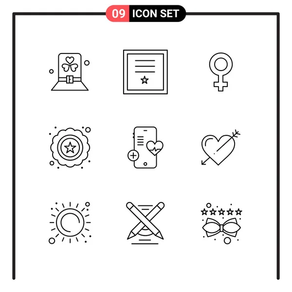 Set Dari Ikon Kreatif Universal Cukup Ilustrasi Vektor Untuk Aplikasi - Stok Vektor