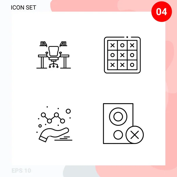 Conjunto Iconos Creativos Universales Simplemente Vector Ilustraciones Para Aplicaciones Web — Archivo Imágenes Vectoriales