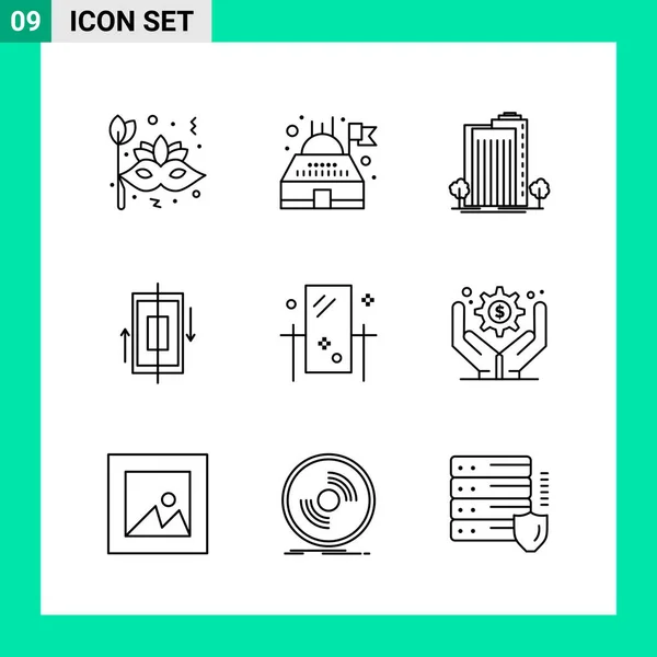 Conjunto Iconos Creativos Universales Simplemente Vector Ilustraciones Para Aplicaciones Web — Archivo Imágenes Vectoriales