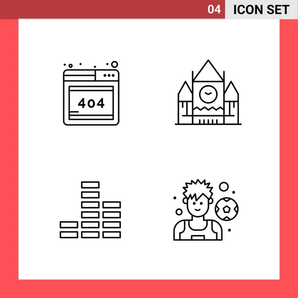 Conjunto Iconos Creativos Universales Simplemente Vector Ilustraciones Para Aplicaciones Web — Vector de stock