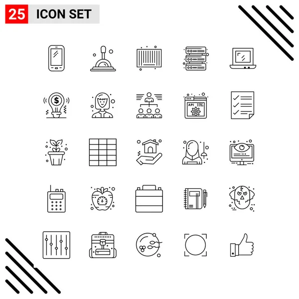 Conjunto Iconos Creativos Universales Simplemente Vector Ilustraciones Para Aplicaciones Web — Vector de stock