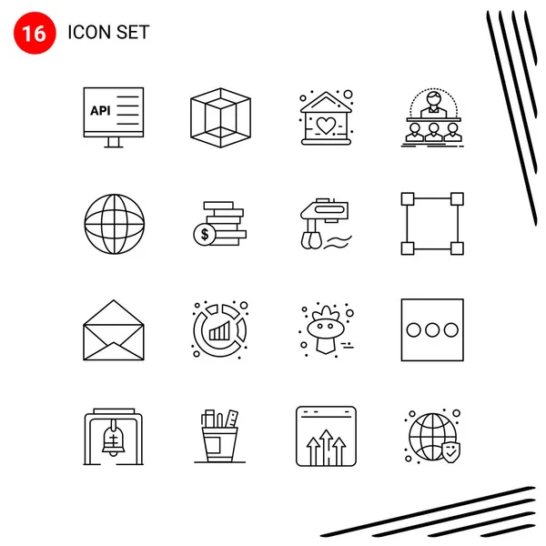 Conjunto Iconos Creativos Universales Simplemente Vector Ilustraciones Para Aplicaciones Web — Vector de stock