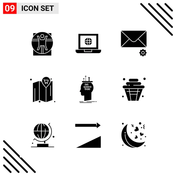 Conjunto Iconos Creativos Universales Simplemente Vector Ilustraciones Para Aplicaciones Web — Vector de stock