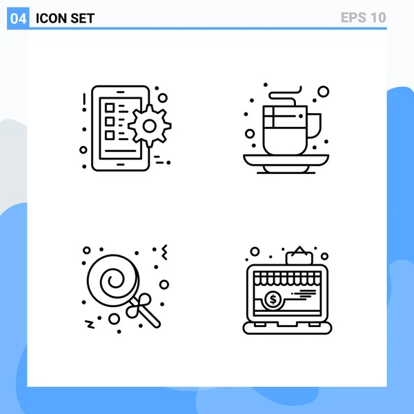 Conjunto de 16 iconos universales Vector de negocios — Vector de stock