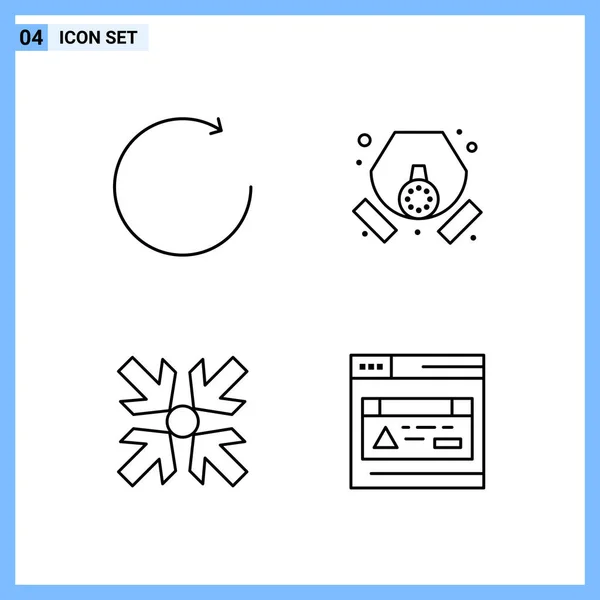 Conjunto Iconos Creativos Universales Ilustración Vectorial — Vector de stock