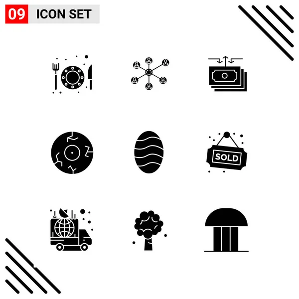 Conjunto Iconos Creativos Universales Simplemente Vector Ilustraciones Para Aplicaciones Web — Archivo Imágenes Vectoriales